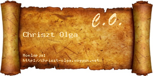 Chriszt Olga névjegykártya